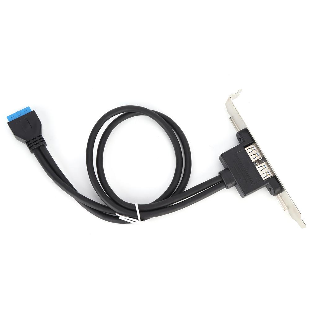 Double USB Baffle Cable Motherboard 19 Pin to Dual Port A Female Extension Rear Panel Bracket