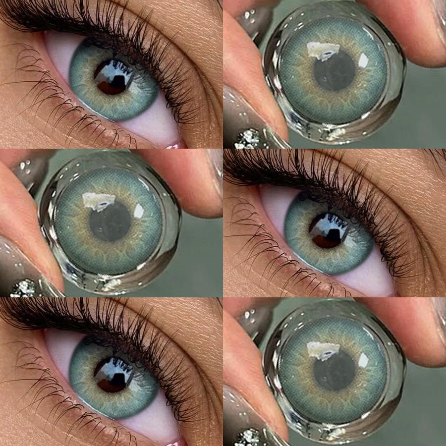

Freshlady 1 Pair 2pc 14.50mm Color Contact Lenses, Yearly Disposable, Brown Green Blue Eyes, Soft Comfortable Cosmetic синій