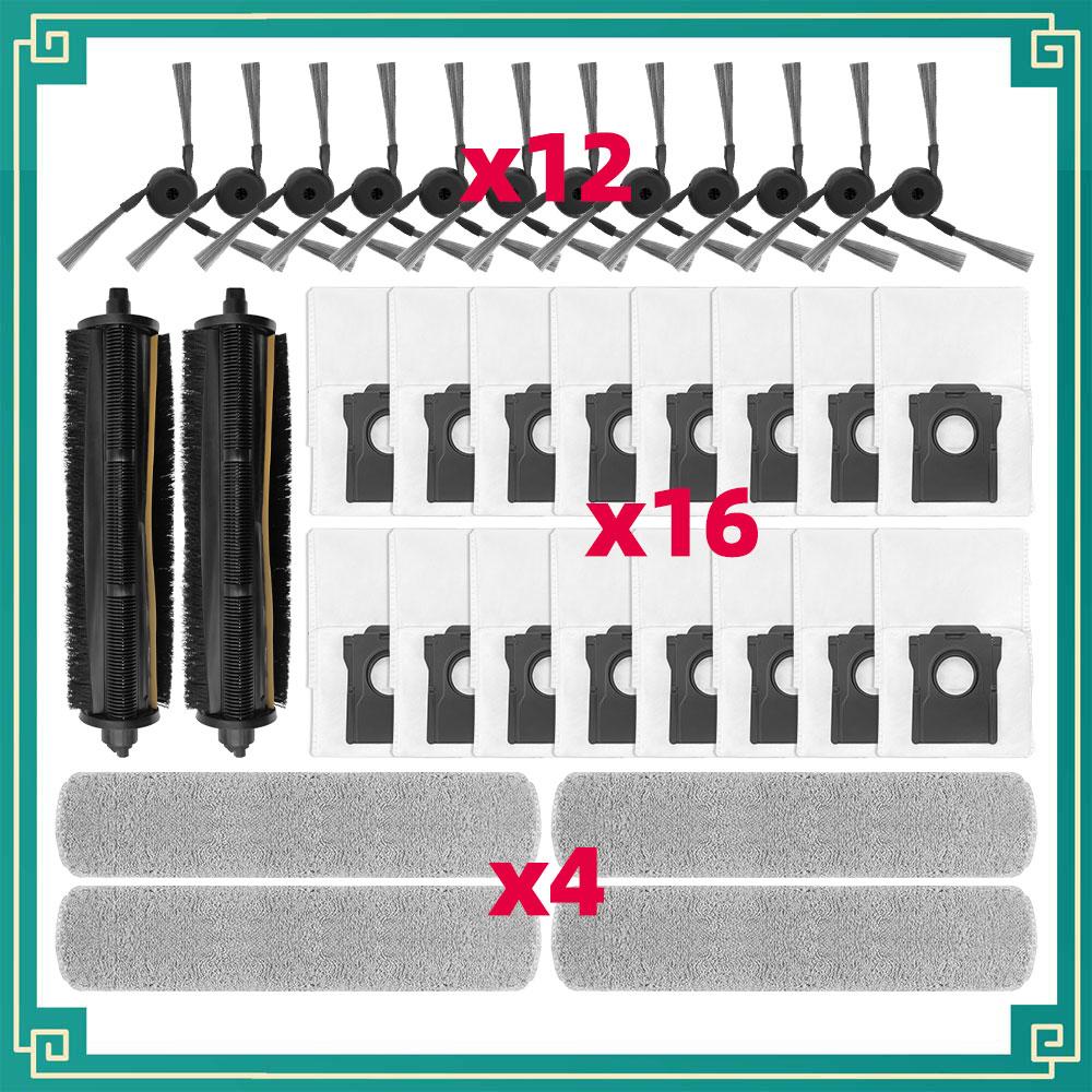 Compatible For MOVA Z50 ULTRA Vacuum Replacement Parts Main Tricut Brush Side Brush Roller Mop Cloth Dust Bag Filter Accessories