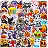 50 Halloween Stickers Skull Pumpkin Witch Grim Reaper Black Cat Cartoon Graffiti Stickers Halloween Stickers