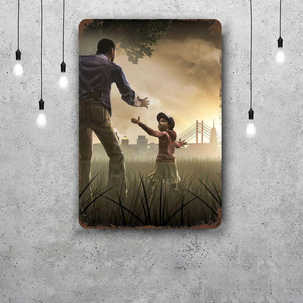 telltale the walking dead Decor Poster Vintage Tin Sign Metal Sign Decorative Plaque for Pub Bar Man Cave Club Wall Decoration