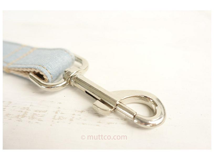 Custom Blue Dog Leash and Collar Set