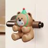 Cartoon Bear Door Bumper Adhesive Free Door Handle Stopper Wall Protector Soft Shock Absorbing Door Stops Anti-collision Pad Decorative Cushion