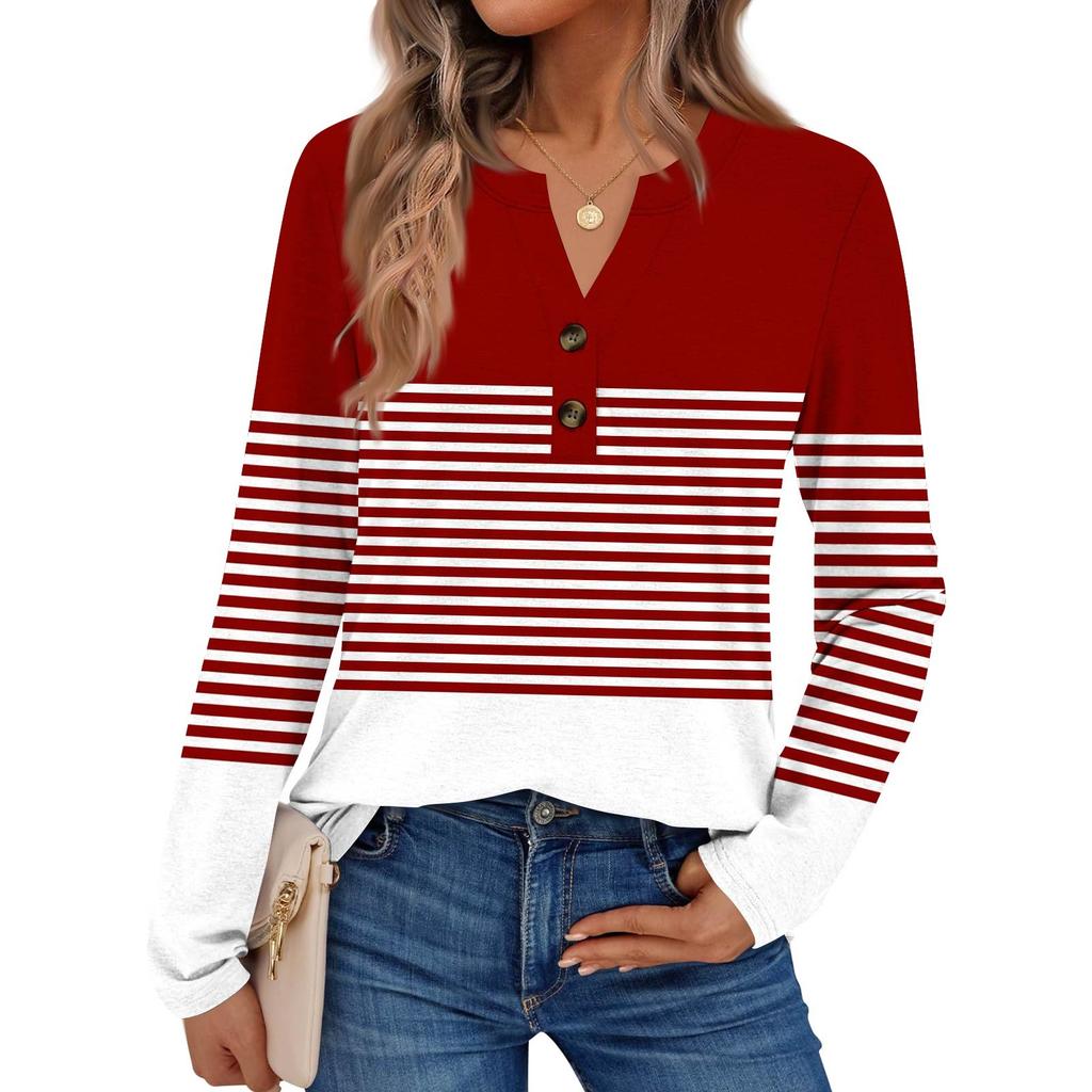 Women's Print Long Sleeve Shirts Elegant Casual Tops Trendy Shirts Tops