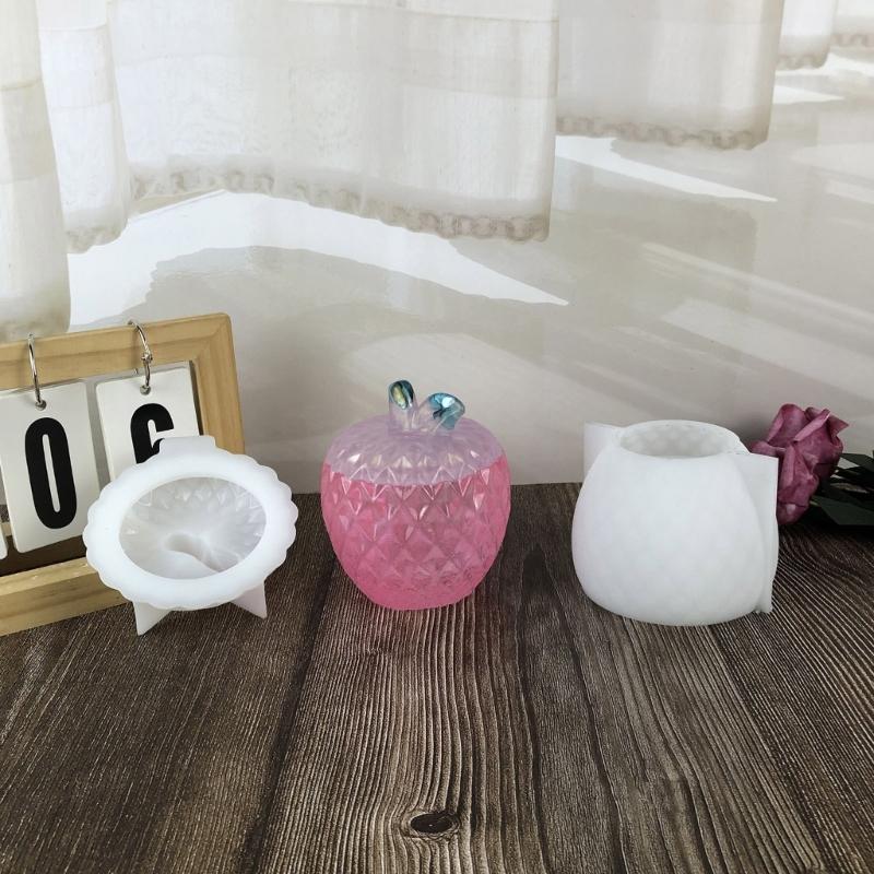 Versatile Silicone Fruit Mold for Resin Jar Making Craft Enthusiasts Decorative Storage and Custom Gifts