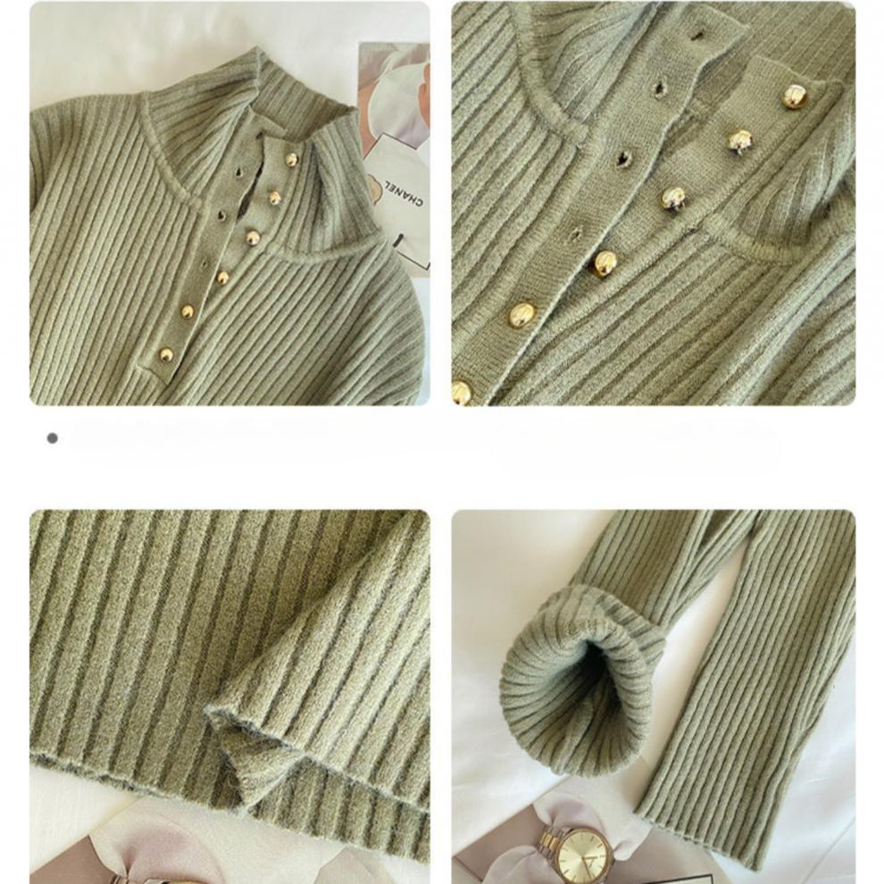 Good Fabric Semi High Neck Sweater for Women's Autumn Winter Base Knit Sweater Loose Top for Outwear