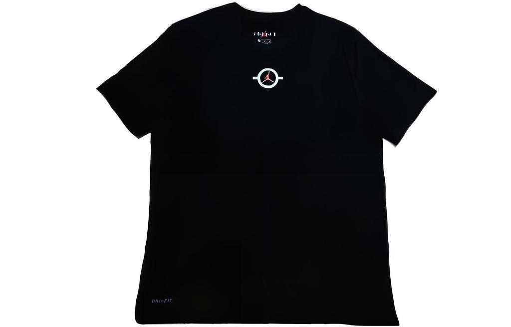 Jordan T Shirts Men's Black Crew Neck Moderate Straight Fit CW7087-010