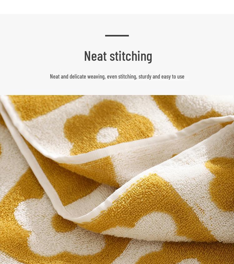 Retro Kariert Floral Bade- & Gesichtstuch-Set - Weich, Saugfähig, Schlichter Stil Paarhandtücher