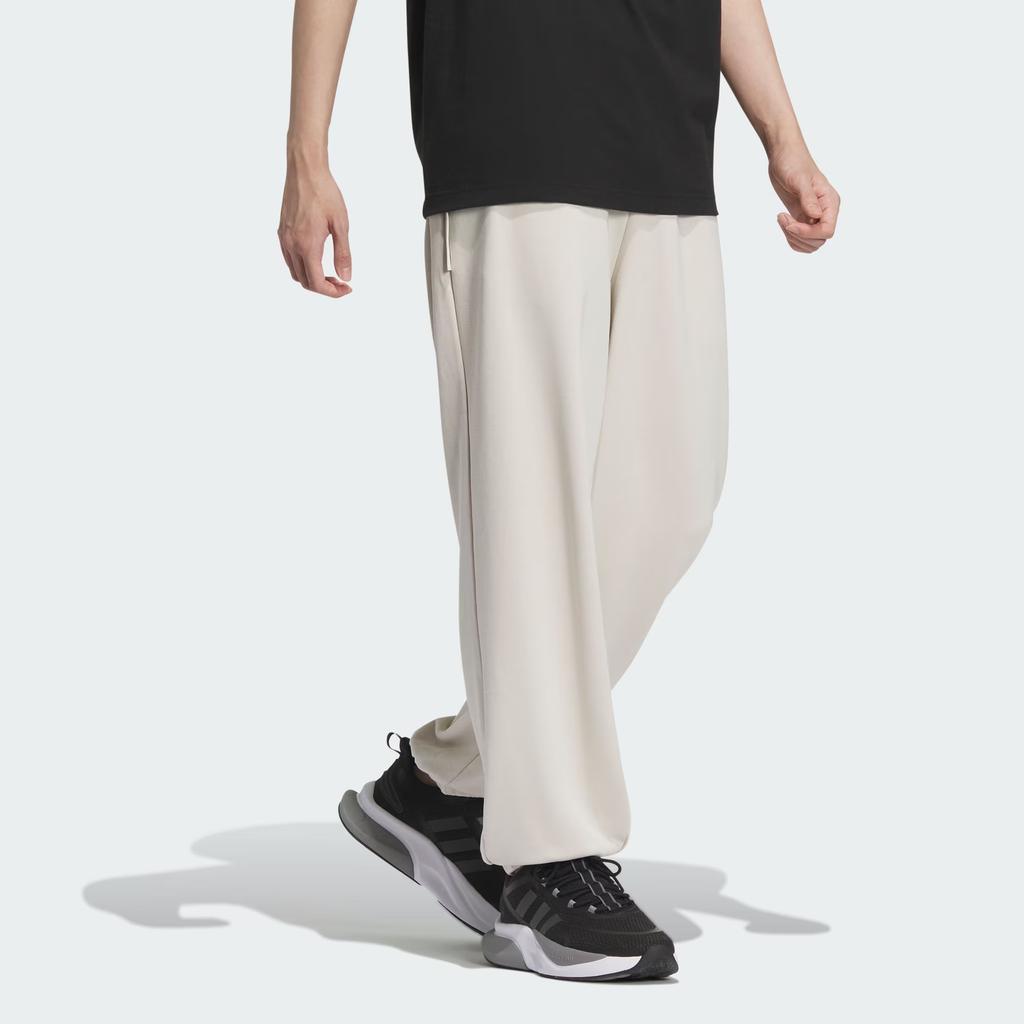adidas Logo Pants Solid Color Logo Thickened Cuffed Loose Knit Sports Pants Unisex Pants Phosphor-Brown IV7588