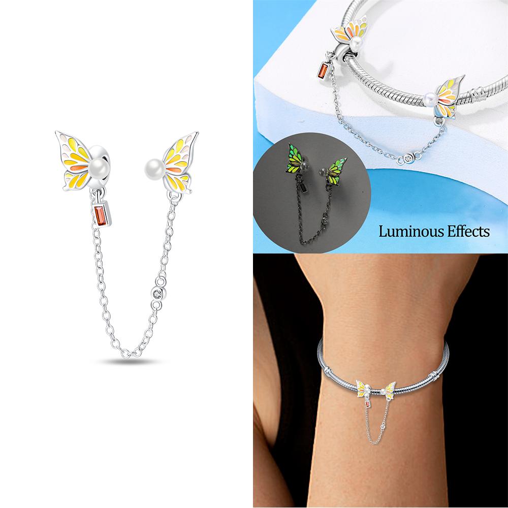

925 Silver Purple Zircon Flower Fixed Chain Snowflake Cat Beads Fit Charms Bracelet Women Diy Friend Gift Jewelry