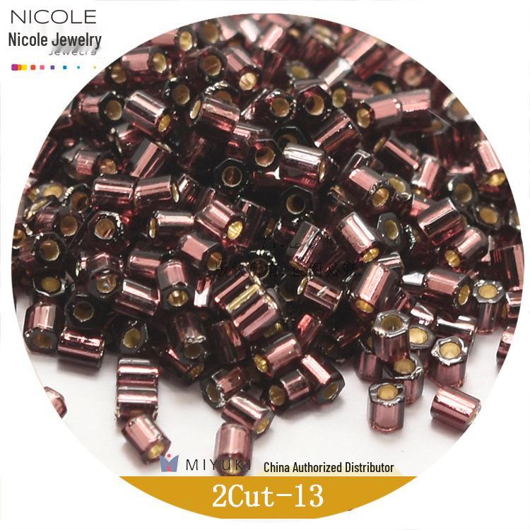 MIYUKI Seed Beads 2-Cut Faceted 11/0, 14 Silver-Plated Colors, 10g Pack.