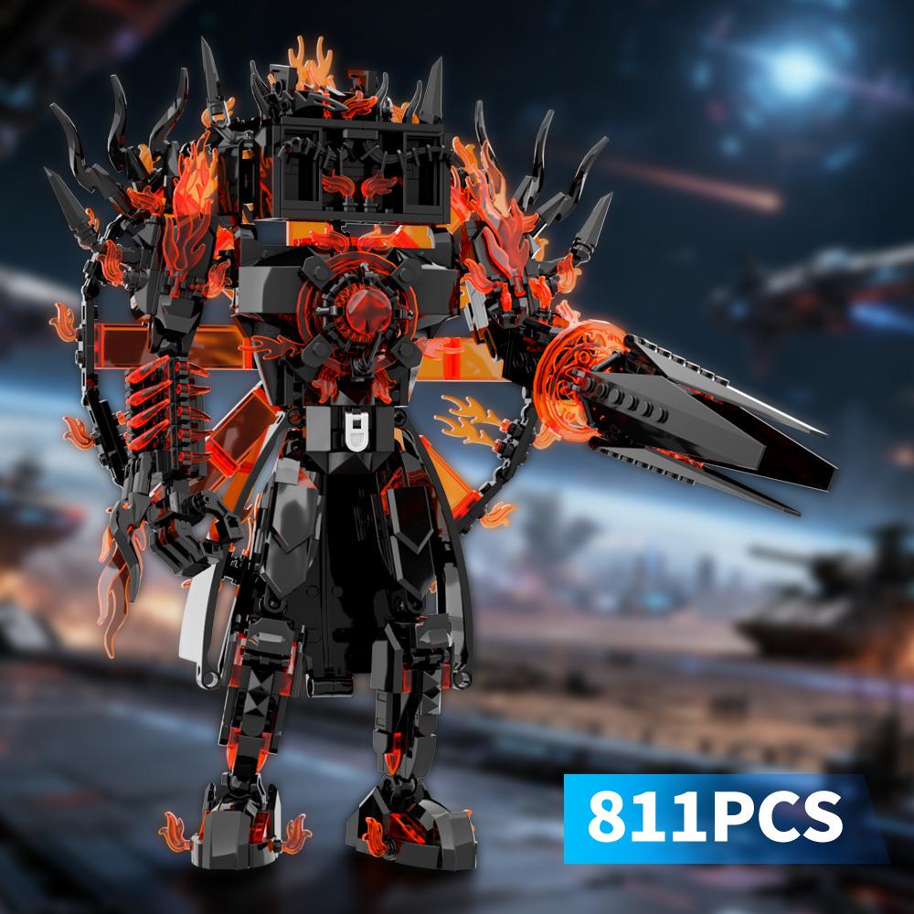 Giant Skibidii Toilete Building Blocks Titan Corps Final Boss TVman Speaker Man Construction Toy for Kids Fans Ideal Gift