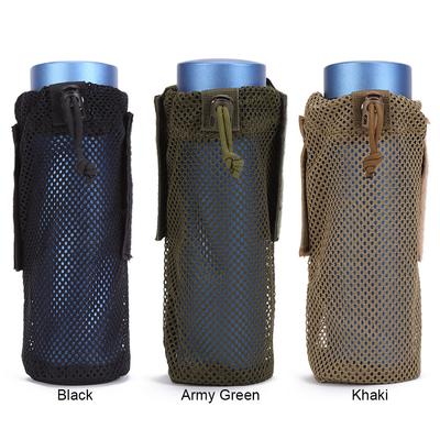 Mesh Water Bottle Sleeve Bag Oxford Cloth Sports Water Bottle Bag Foldable Mesh Kettle Pouch for Outdoor Hiking Mountaineering