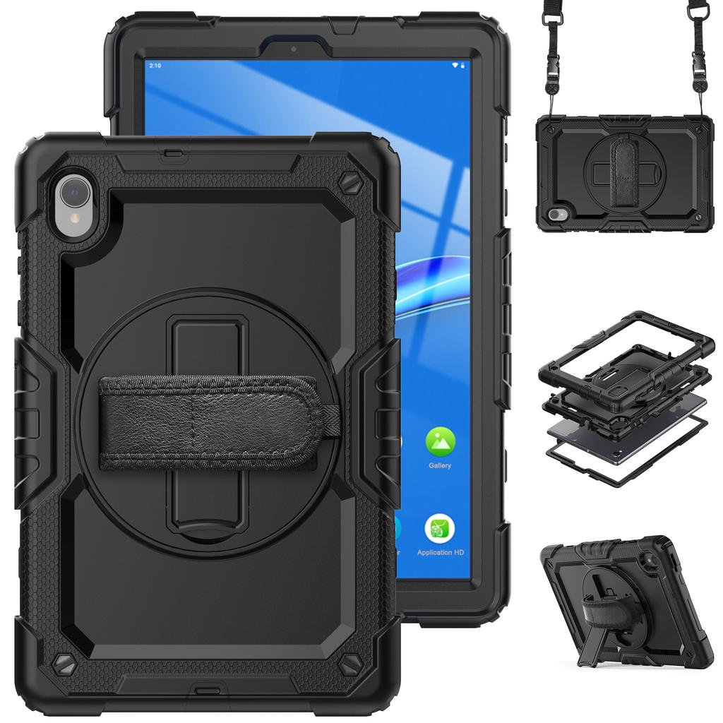 Capa com Suporte Rotativo Universal para Lenovo M10 Plus 2ª Geração TB-X606F X606X K10 TB-X6C6F X6C6X 10.3" com Protetor de Tela