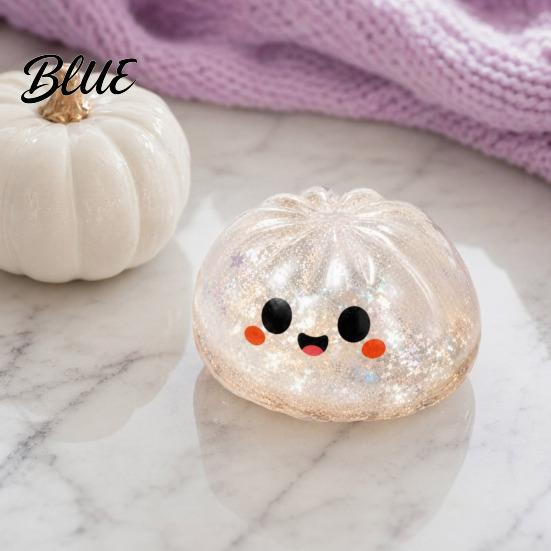 Angstlösende Schreibtischspielzeuge Halloween Glitzer Quetschball Stressball TPR Langsam aufsteigendes Fidget Toy Geschenk für Kinder Geist Kürbis Augapfel Knödel