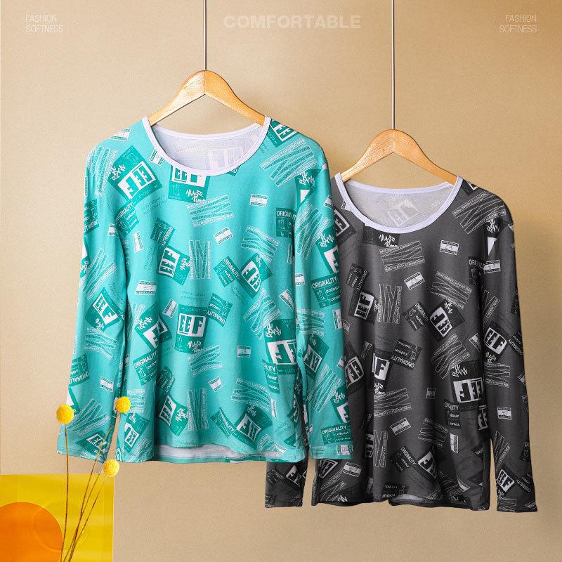 Men's Thermal Round Neck Cotton Sweater and Pants Set