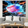 Fußball, der durch Wandteppich für Schlafzimmer, Wohnzimmer, Spielzimmer, Dekorations-Kunstzimmer Wandbehang platzt, Feiertags- und Geburtstagsgeschenke