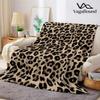 Coperta in Flanella con Stampa Leopardata Classica Calda Morbida Halloween Natale Divano Caldo Accogliente Decorazione Decorativa Regalo Per Tutte le Stagioni