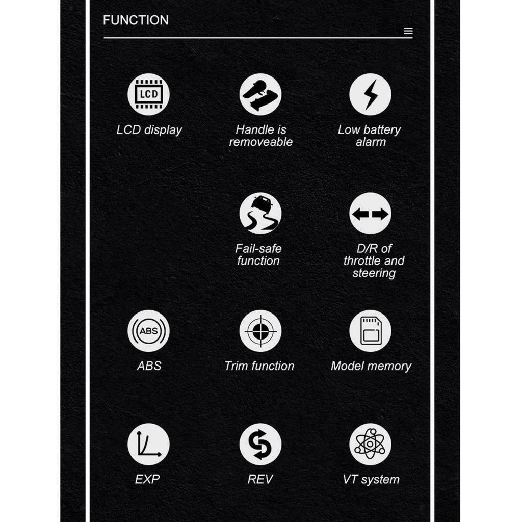 91803G-C 2.4G 4CH VT System LCD Display Radio Transmitter Remote Controller W/Receiver For Turbo P32 Racing 91803G RC Car Boat