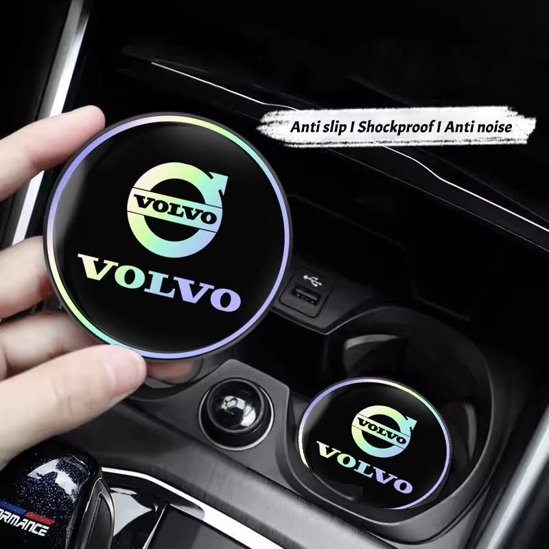 2Pcs Car Water Cup Mat Auto Interior Storage Pad Accessories For Volvo Xc60 Xc90 V40 V60 S60 V50 V90 S80 C40 XC40 V70 XC70 C30