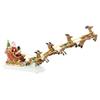 Christmas Decoration Santa Deer Cart Ornament Santa with 8 Reindeer Sculpture Table Centerpiece