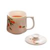 hand-painted persimmon persimmon ruyi underglaze color brewed tea cup tea water separation ceramic water cup office high-value coffee cup