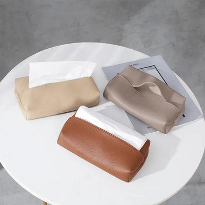 Tissue Box Light Luxury Living Room Creative Nordic Ins Wind Rectangular Storage Car  Leather Pumping Paper Box