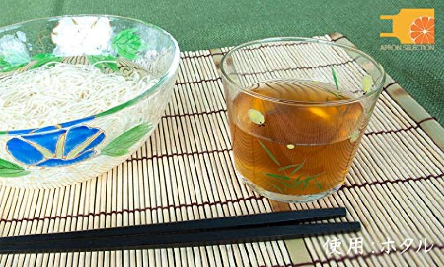 Yagi Kaiho malt glass soba choko i presentasjonseske Wisteria Kaiho, Ovn, Kyoto-stil (soba kopp) (Flytende design)