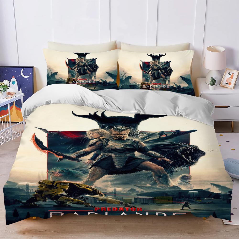 

P-Predator Badlands Duvet Cover Set Soft Wash Bed 3 Piece Summer Comfortable Student Dormitory Home Baby Bedding Best seller (135x200cm)