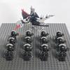 14pcs MOC Medieval Dwarf Warrior Elves Knights LotR Uruk-hai Orc Rohan Soldier with Witch King Leader Figure Building Block Toys