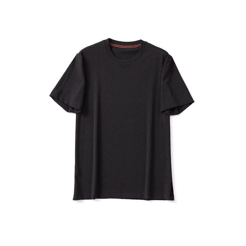 Accessible Luxury Seersucker Cool T-shirt Men's Short Sleeve Summer New Arrival Quick-Drying Clothes Export Men's Clothing Casual Ice Silk T-shirt