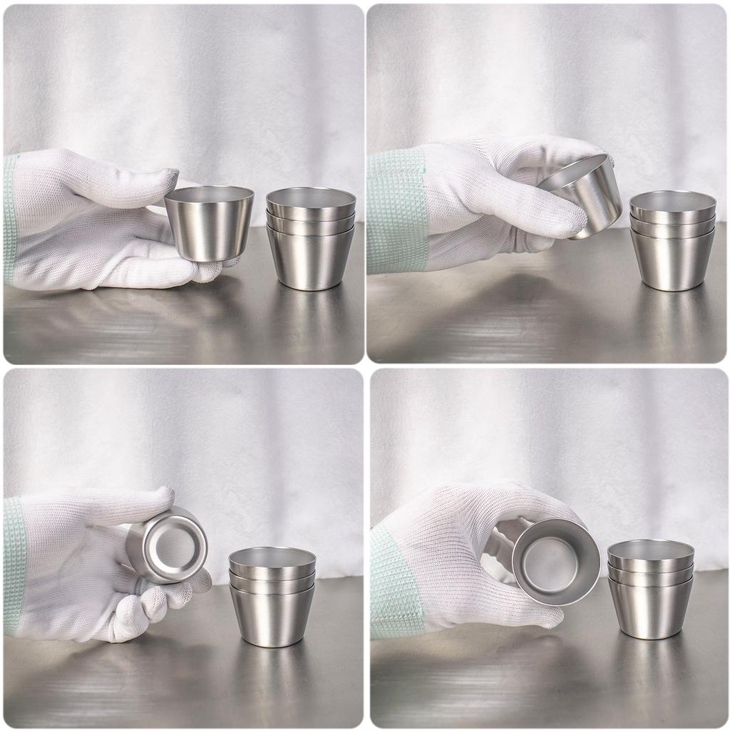 Dvoustěnné nerezové sklenice na víno 304 50ml Malý objem Sklenice na bílé víno Šálek na espresso Mini kuželová sklenice na destiláty