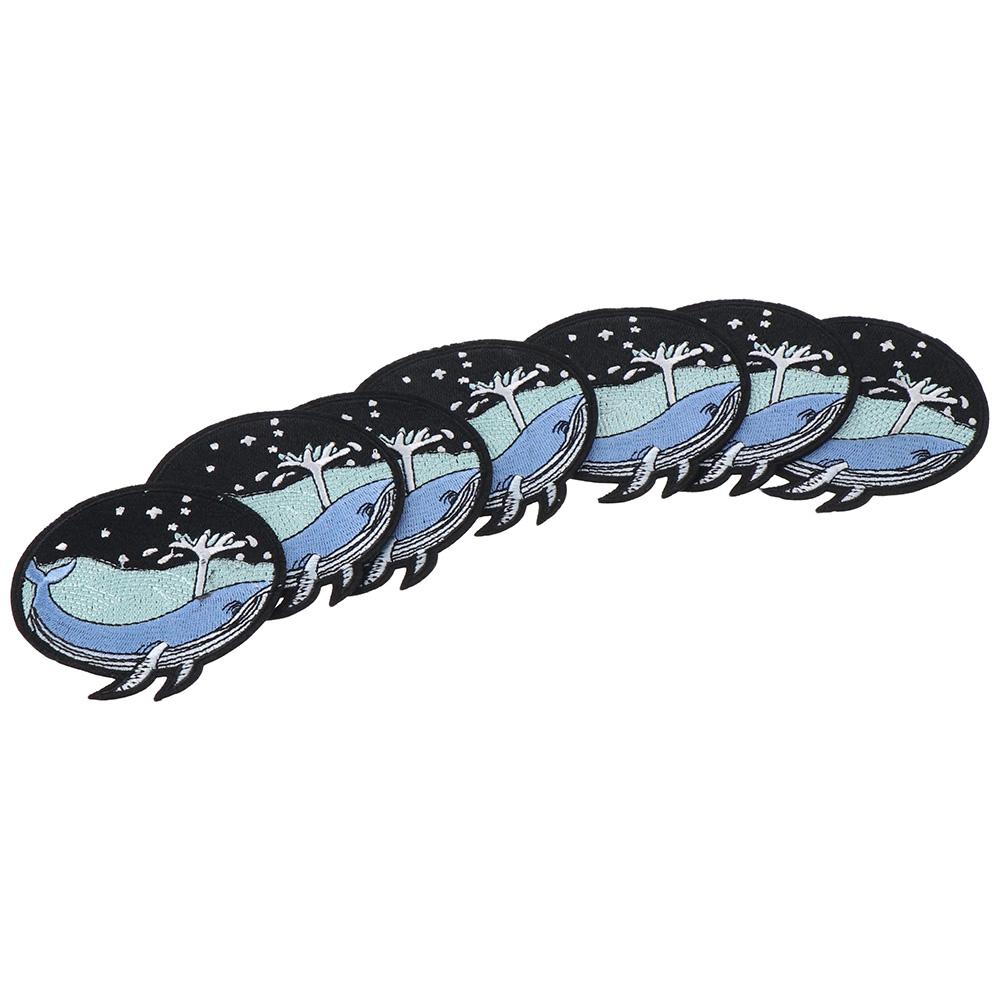 

7 шт. Джинсы из полиэстера с милыми китами в морской одежде с вышитыми нашивками и гладильной застежкой