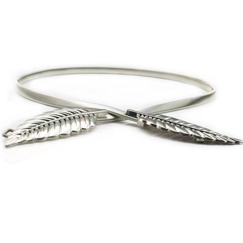 Metal Spring Waist Chain Women's Simple Temperament Slim Belt Sweater Dress Accessories Versatile
