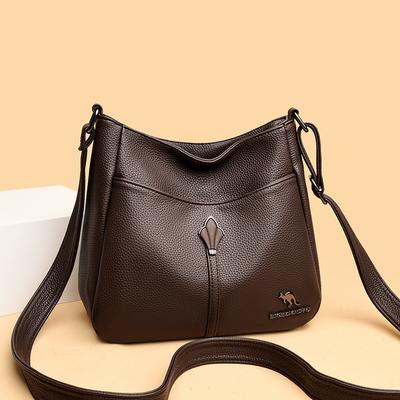 PU malá čtvercová taška Taška pro středněvěké ženy Vícevrstvá velkokapacitní taška přes rameno crossbody
