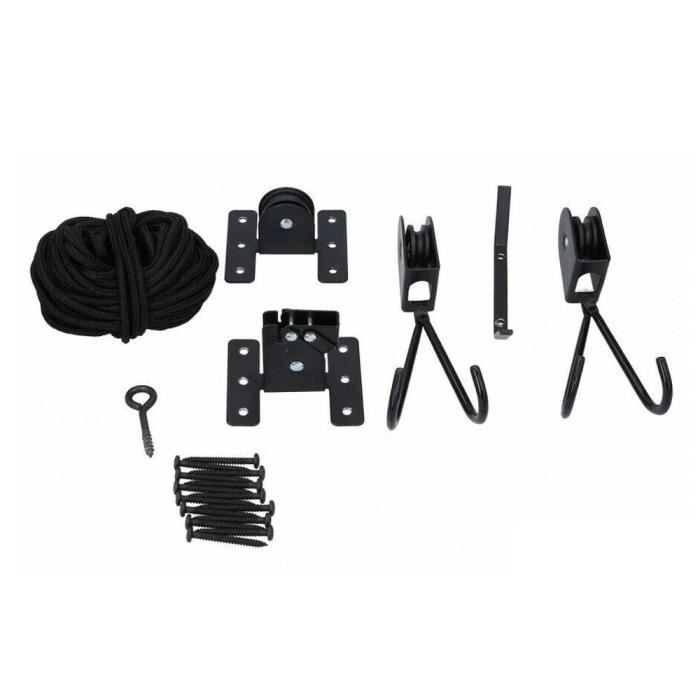 Support de levage pour vélo de toit - DUNLOP - Crochets de fixation - Noir - Adulte - Jusqu'à 20 kg