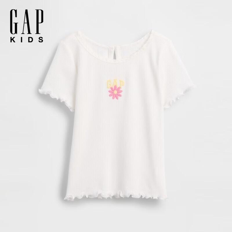 GAP Toddler Girls  Embroidered Logo Short Sleeve T-Shirt 110/60