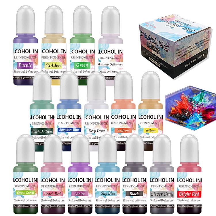 Farbessenz: 3D Kristallkleber & Alkohol-Tinte Farbstoff für AB-Kleber