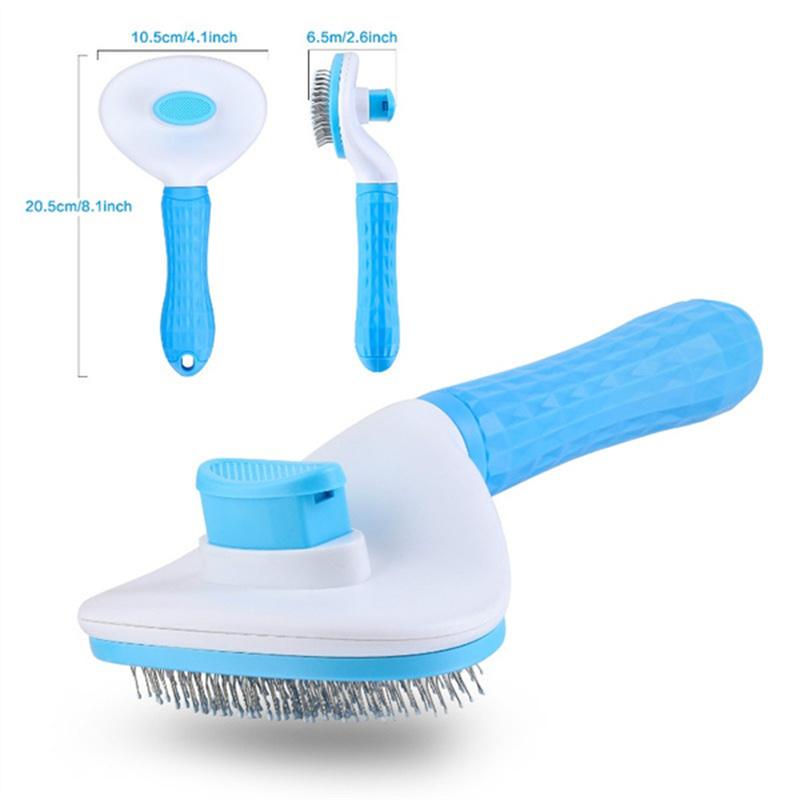 Pet Grooming Brush Comb Dog Self Cleaning Brush Hair Remover for Small Large Dog Cat