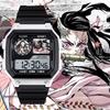 Demon Slayer Series Japanese Nezuko 2D Chronograph Cool Wristwatch, Alarm Clock Watch, Waterproof Electronic Watch