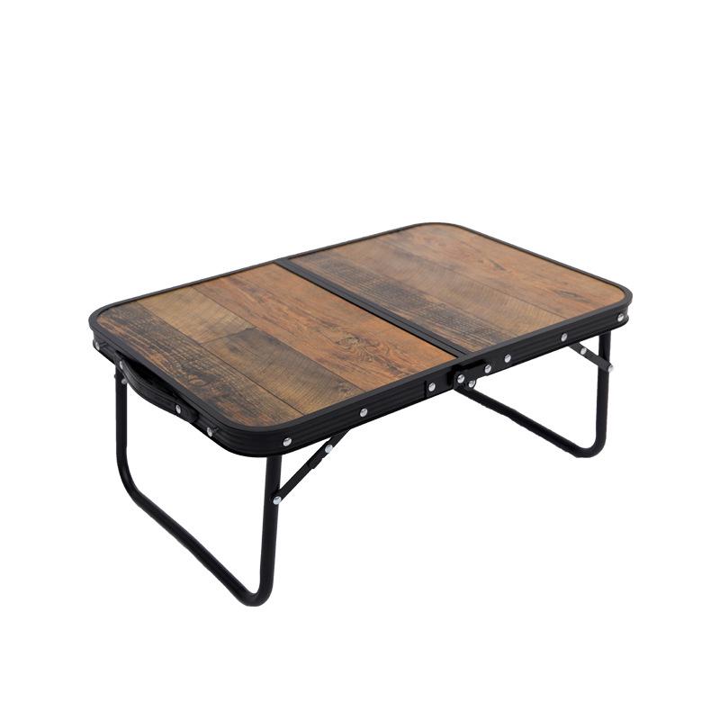 Retro Portable Folding Table for Outdoor Camping and Self-Driving Tours