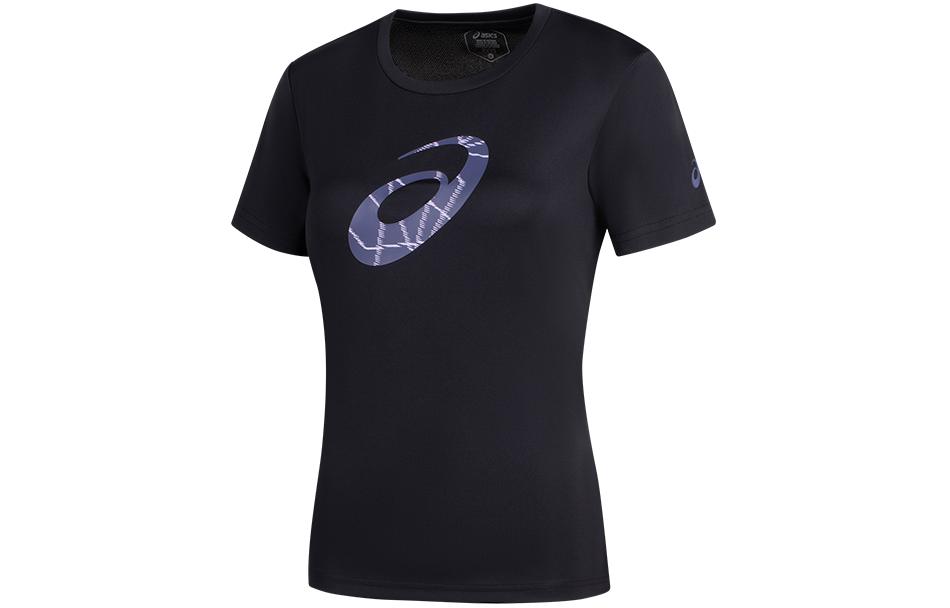 ASICS T Shirts Women s Black Crew Neck Moderate Straight Fit 2032C754-001 M