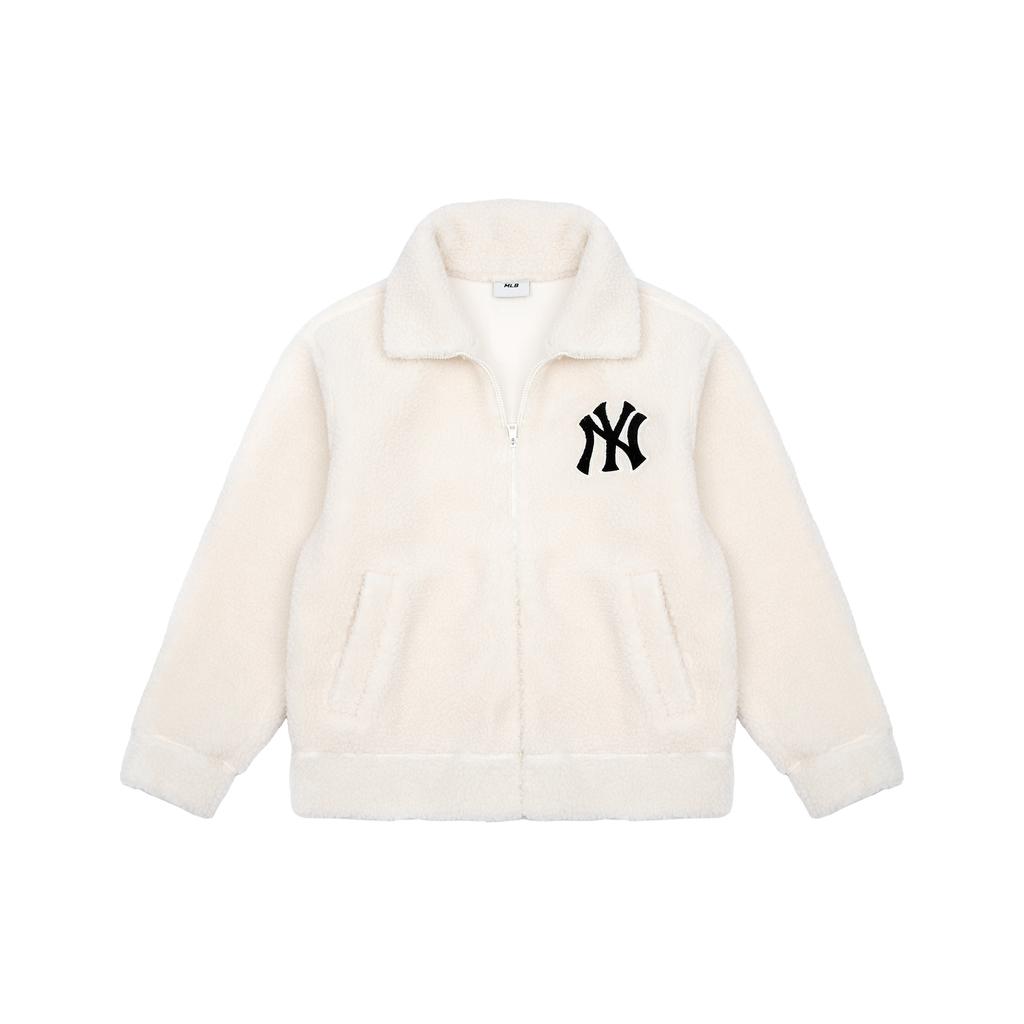 New MLB New York Yankees Velvet Jackets Unisex Ecru 3AJPF0316-50CRS