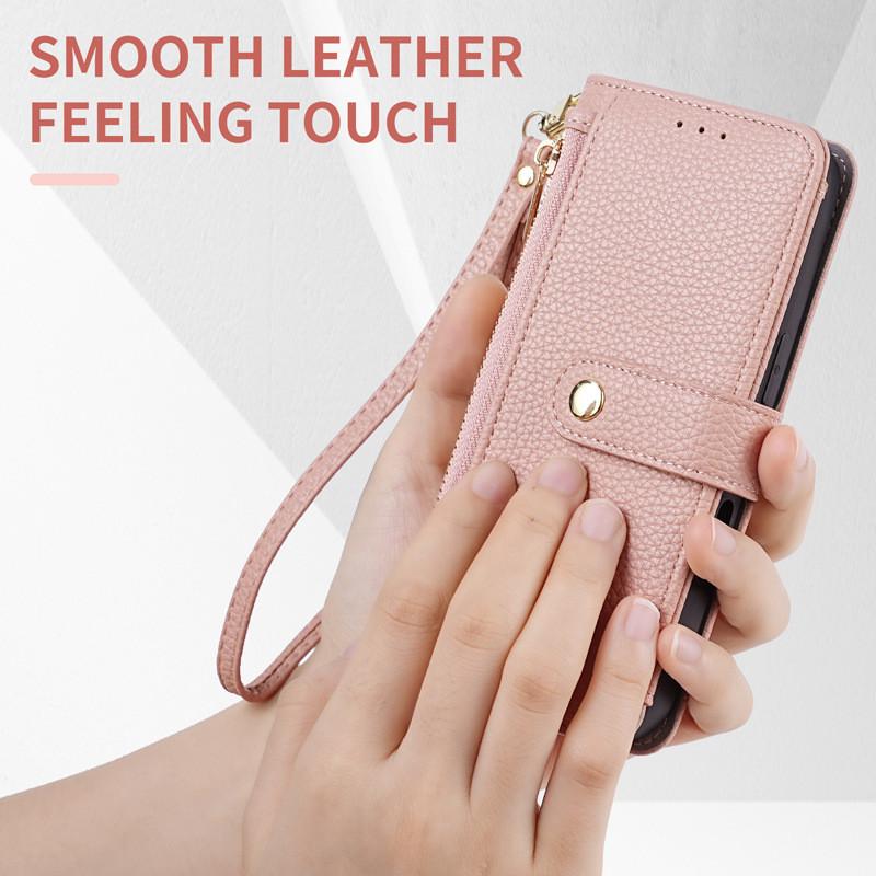 Tpu Wallet Case With Card Slots And Magnetic Stand For Fashionable Protection