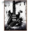 Rock Guitar Metal Tin Signs for Home Living Room Wall Art Decoration Club Bar Party Plaques Office Garage Bedroom Vintage Poster