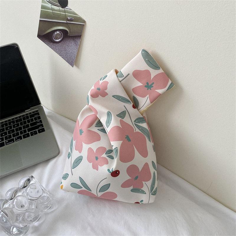 Japanese Simple Wrist Bag, New Retro Plaid Key Storage Bag, Small Bag for Work with Baby