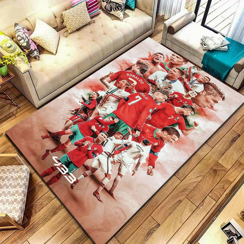 Portugal National Football Logo Carpet Rug for Living Room Bedroom Home Sofa Decoration,Kids Play Non-slip Floor Mat