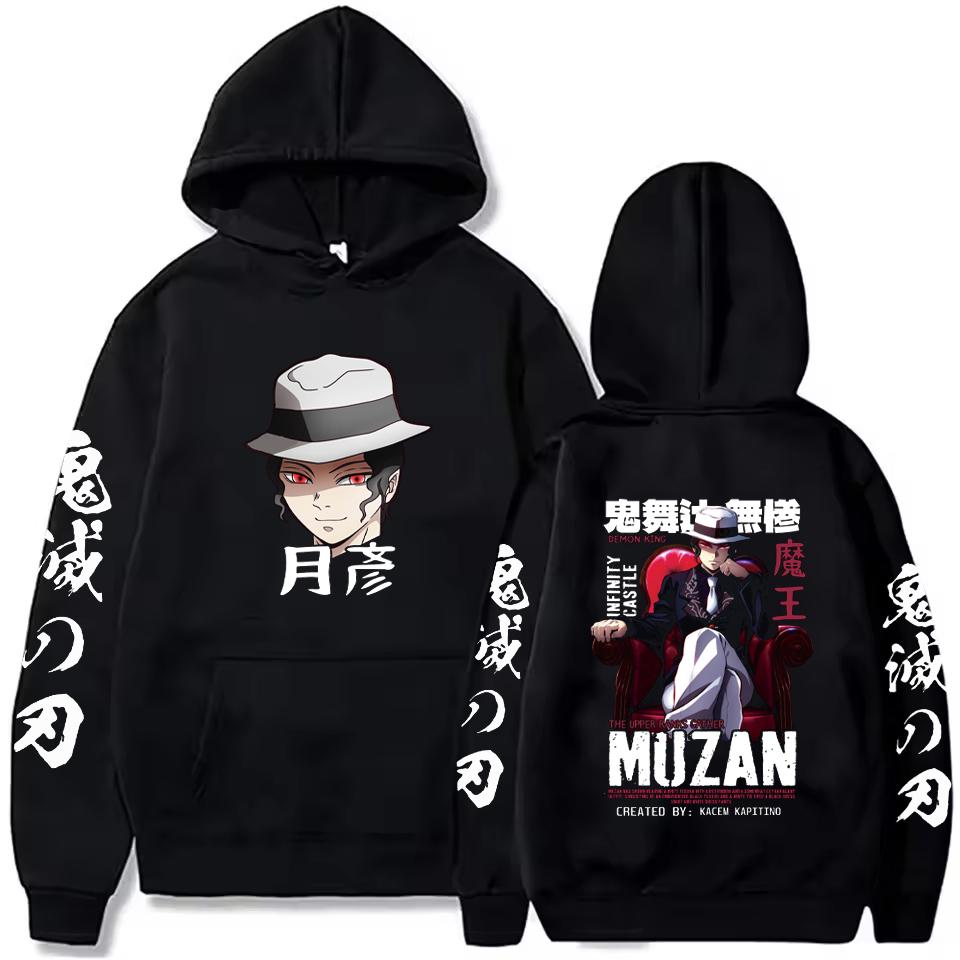 New Hot Selling Men's Hoodie Autumn And Winter Demon Slayer Uzui Tengen Anime Character Print Sweatshirt Street Retro Unisex Top
