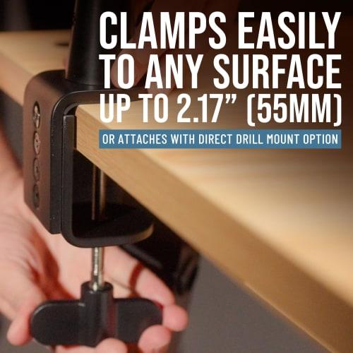 Shure by Gator Desktop Microphone Arm Stand, SH-BROADCAST2, with a Maximum Arm Length of 83.8cm and a 360-degree Rotating Base, for Audio Recording, V