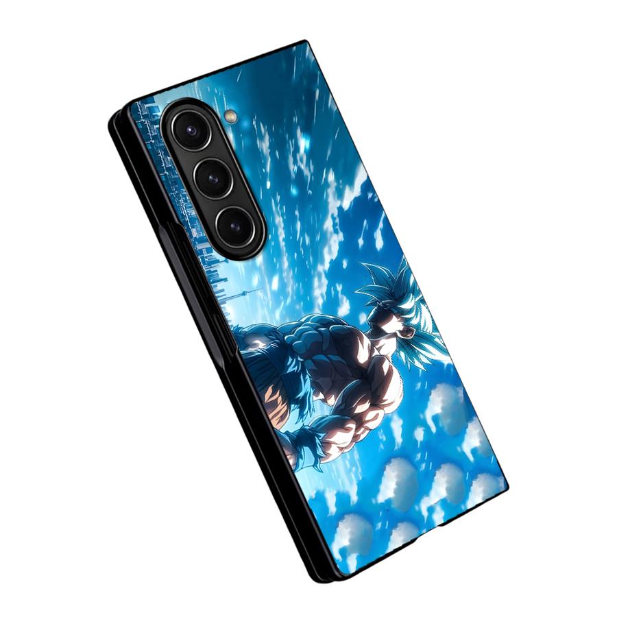 Dragon Ball Blue Goku Hard Phone Cover Case for Samsung Galaxy ZFold5 ZFold7 ZFold4 Z Fold 7 6 5 4 3 ZFold3 ZFold6